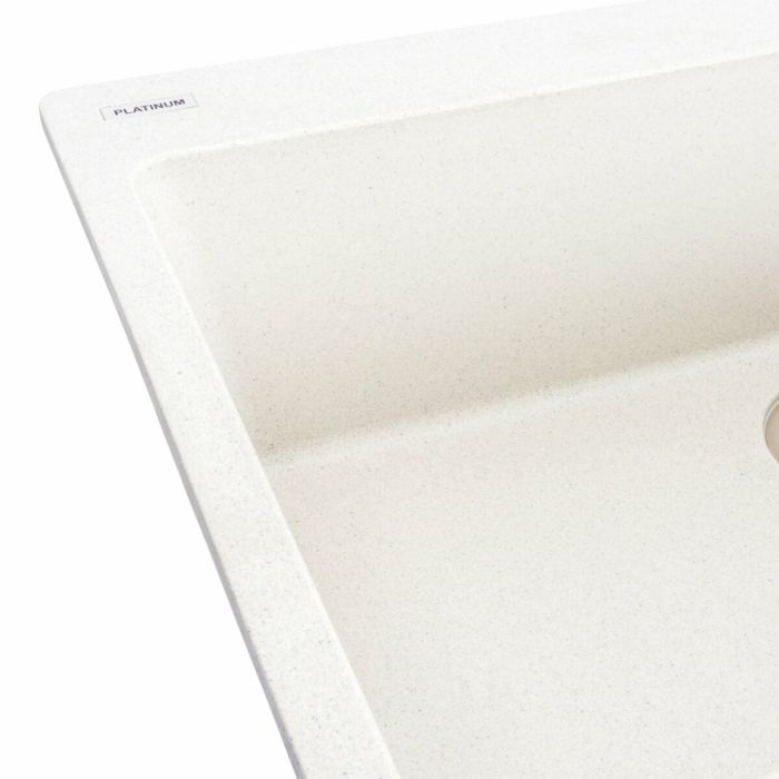 Гранітне миття для кухні Platinum 7850 Bogema матова (біла в крапку)