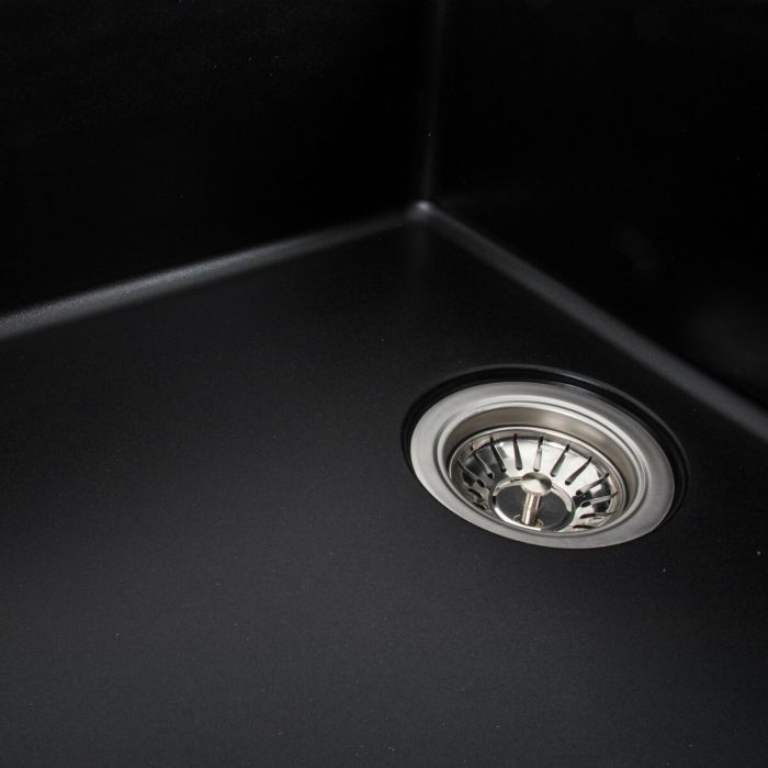 Гранитная мойка для кухни Platinum 7850 ROMA матовая (черная), R