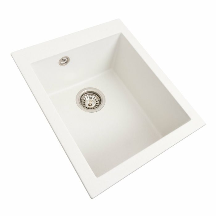 Гранитная мойка для кухни Platinum 4150 SOKIL матовая (белоснежная), ЦЕНТР