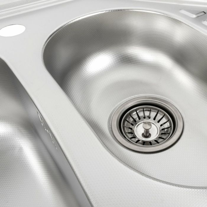 Кухонная мойка из нержавеющей стали Platinum 9550D ДЕКОР (0,8/180 мм)