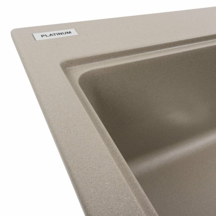 Гранитная мойка для кухни Platinum 5852 VESTA матовый Титан