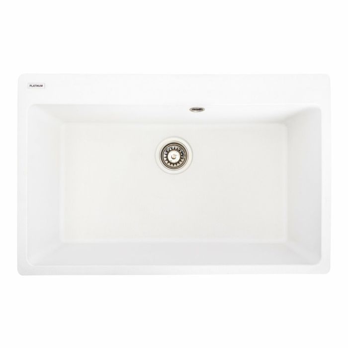 Гранитная мойка для кухни Platinum 7850 Bogema матовая (белая), L