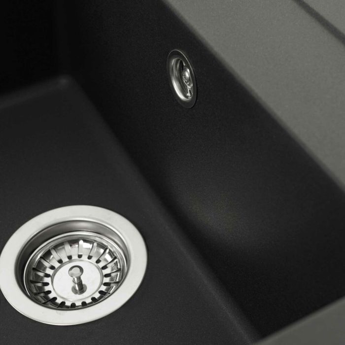 Гранитная мойка для кухни Platinum 7950 Selena матовая Черная, R