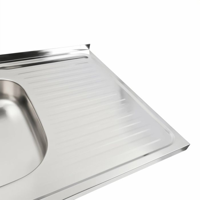 Мойка кухонная из нержавеющей стали Platinum 8060 L (0,4/120 мм)