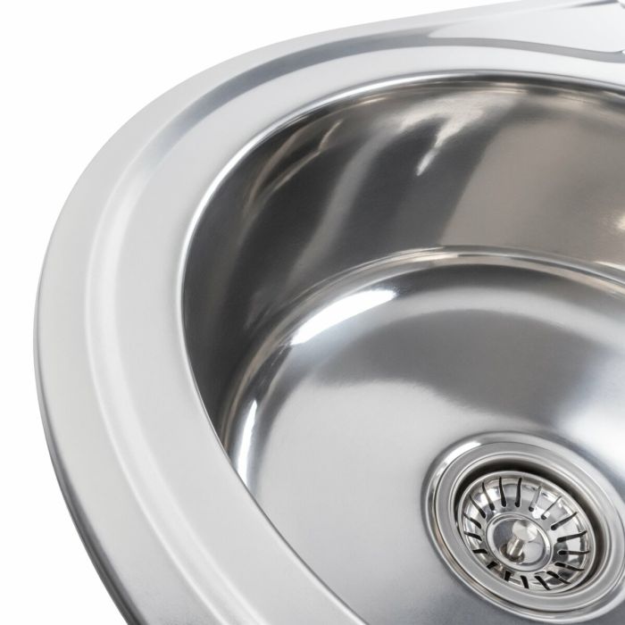 Кухонна мийка з нержавіючої сталі Platinum 7750 ПОЛІРУВАННЯ (0,8/180 мм), R