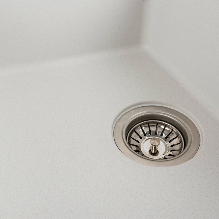 Гранітне миття для кухні VALESO 6250 ZIRKONE матове Біле