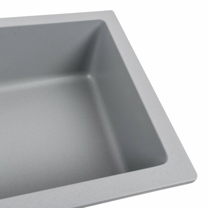 Гранитная мойка для кухни Platinum 7945 Paruana матовая (серый металлик)