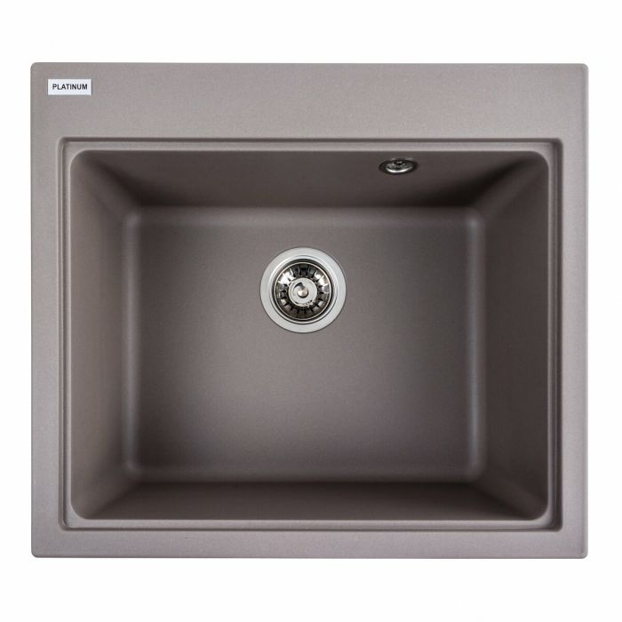 Гранитная мойка для кухни Platinum 5852 VESTA матовая Дюна, ЦЕНТР
