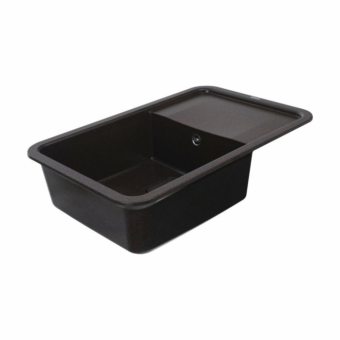 Гранитная мойка для кухни Platinum 7850 CUBE матовая Шоколад, R