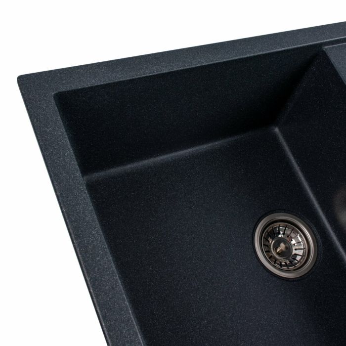 Гранитная мойка для кухни Platinum 7950 Selena матовая Антрацит, R