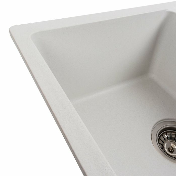 Гранітне миття для кухні VALESO 6250 ZIRKONE матове Біле