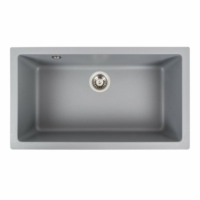 Гранитная мойка для кухни Platinum 7945 Paruana матовая (серый металлик)