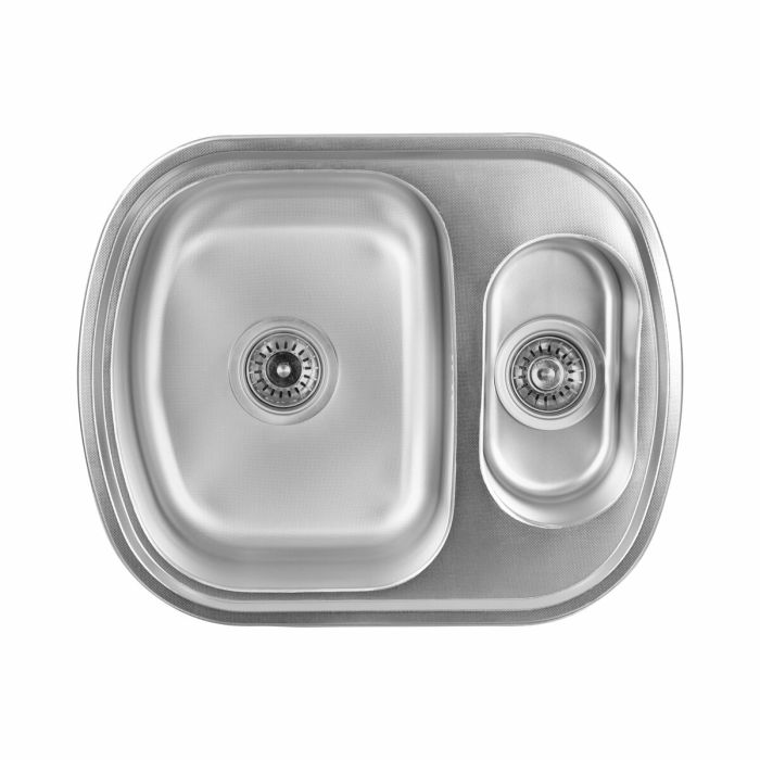 Кухонная мойка из нержавеющей стали Platinum ДЕКОР 6049D (0,8/180 мм), R