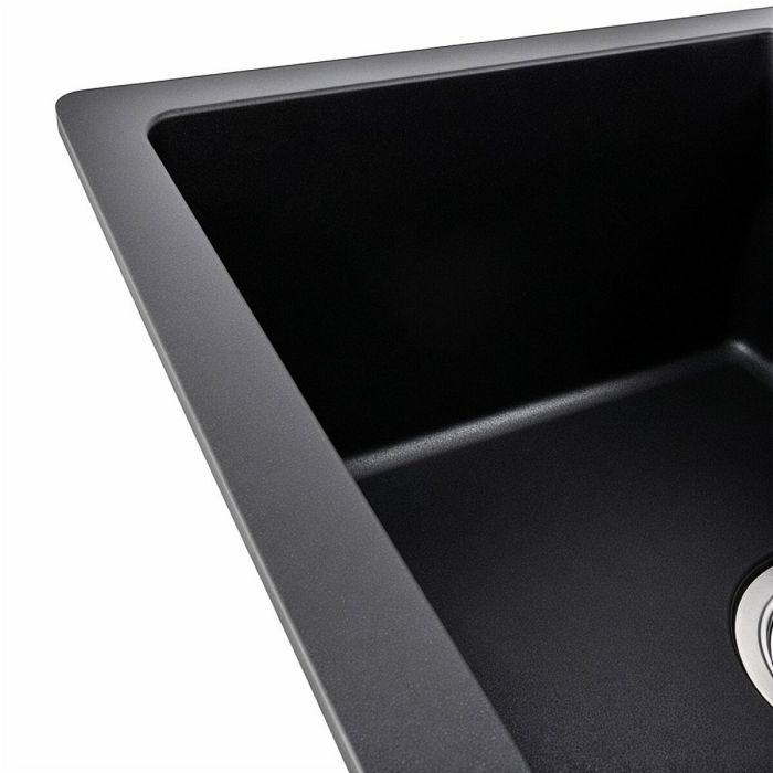 Гранитная мойка для кухни VALESO 6250 ZIRKONE матовая Черная