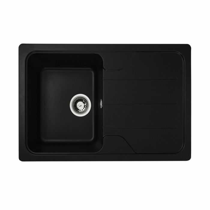 Гранитная мойка для кухни VALESO 7850 VERONA матовая Черная, L