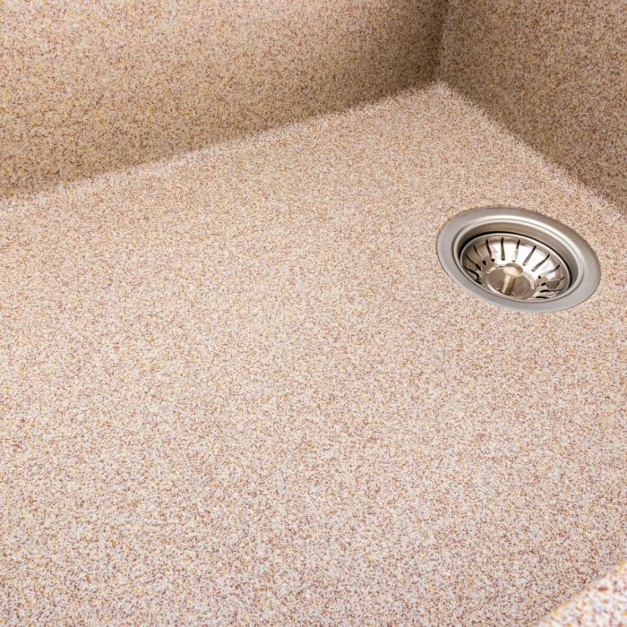 Гранитная мойка для кухни VALESO 8650 DIAMOND матовая (карамель)