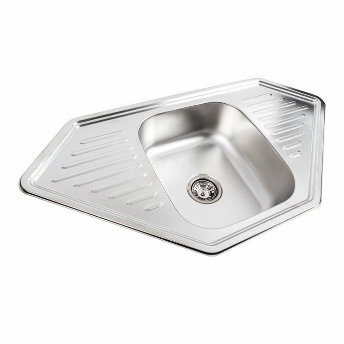 Кухонная мойка из нержавеющей стали Platinum 9550В ДЕКОР (0,8/180 мм)