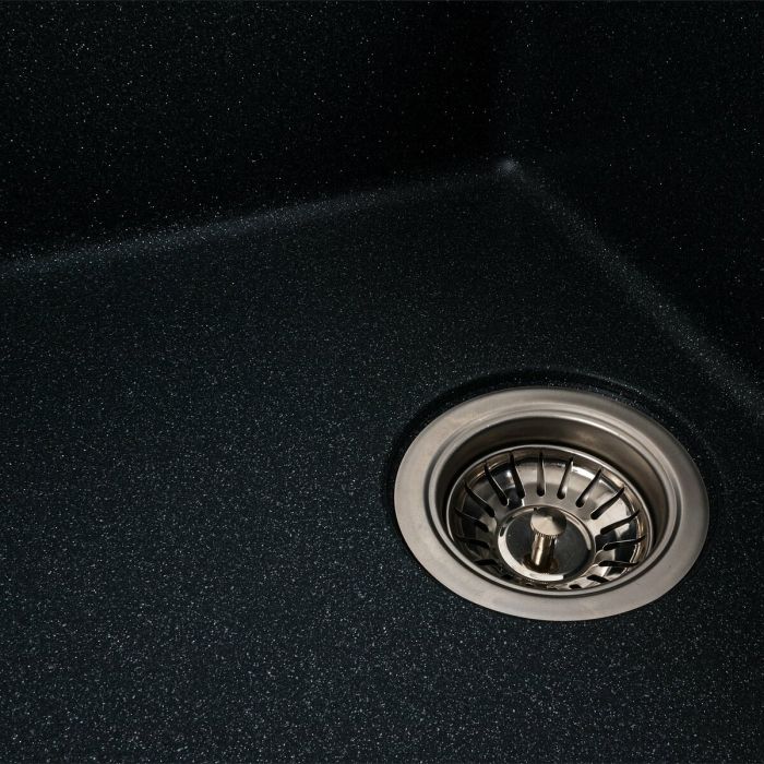Гранитная мойка для кухни Platinum 6250 ZIRKONE матовый Антрацит, L