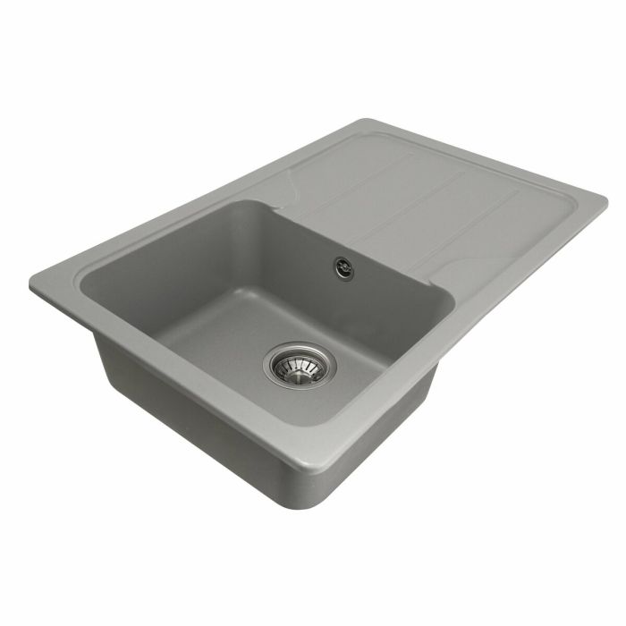 Гранитная мойка для кухни Platinum 7850 VERONA матовая Серый металлик, R