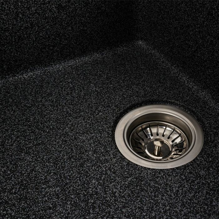 Гранитная мойка для кухни Platinum 6250 ZIRKONE матовый Графит, L