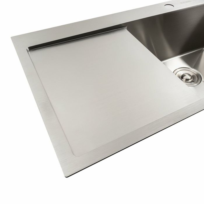 Кухонная мойка нержавеющая сталь 78*48 R Platinum Handmade (два отверстия, круглый сифон 3,0/0,8)