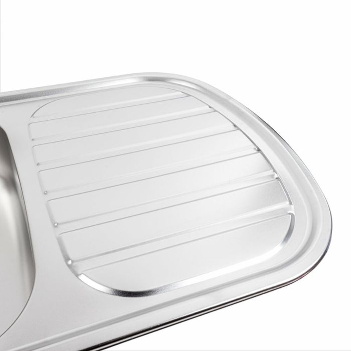 Кухонная мойка из нержавеющей стали Platinum 7749 САТИН (0,8/180 мм), R