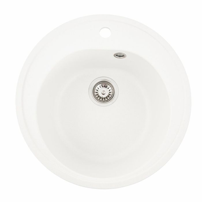 Гранитная мойка для кухни Platinum 510 LUNA матовая Белая