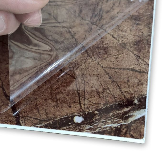 Декоративная ПВХ плита коричневый мрамор 600*600*3mm (S) SW-00001622