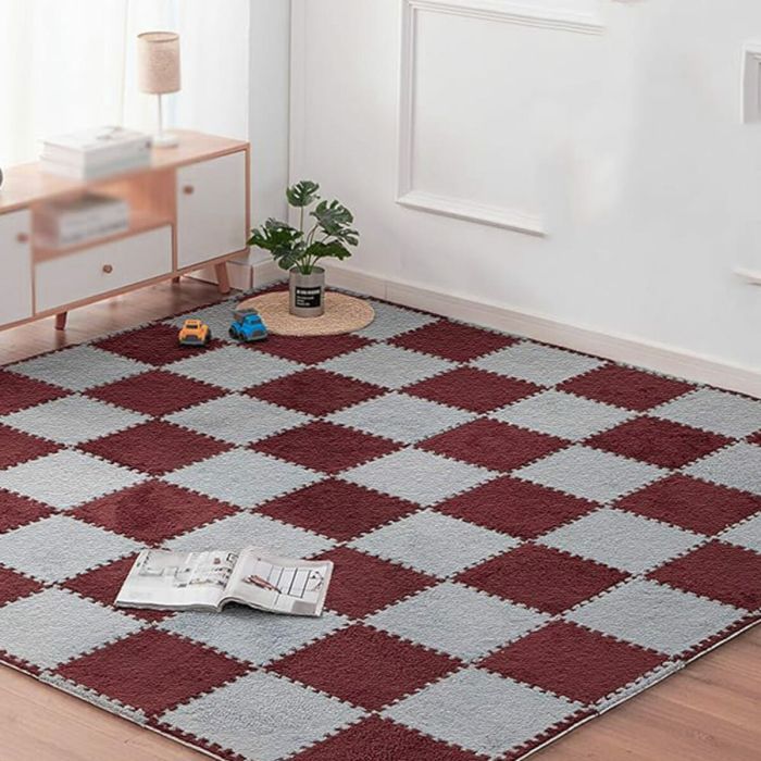 Пол-пазл плюшевый КОРИЧНЕВЫЙ 30*30*1cm (D) SW-00002082
