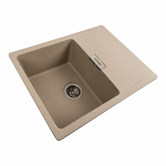 Гранитная мойка для кухни Platinum 6250 ZIRKONE матовый Сафари, L