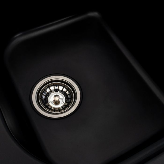 Гранитная мойка для кухни Platinum 7950 Equatoria матовый Черный