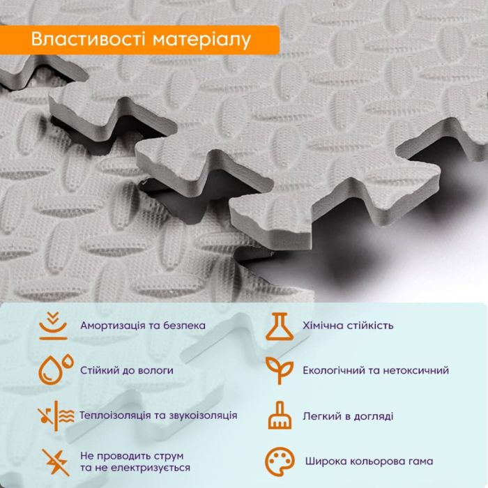 Покриття для підлоги GREY 60*60cm*1cm (D) SW-00002569