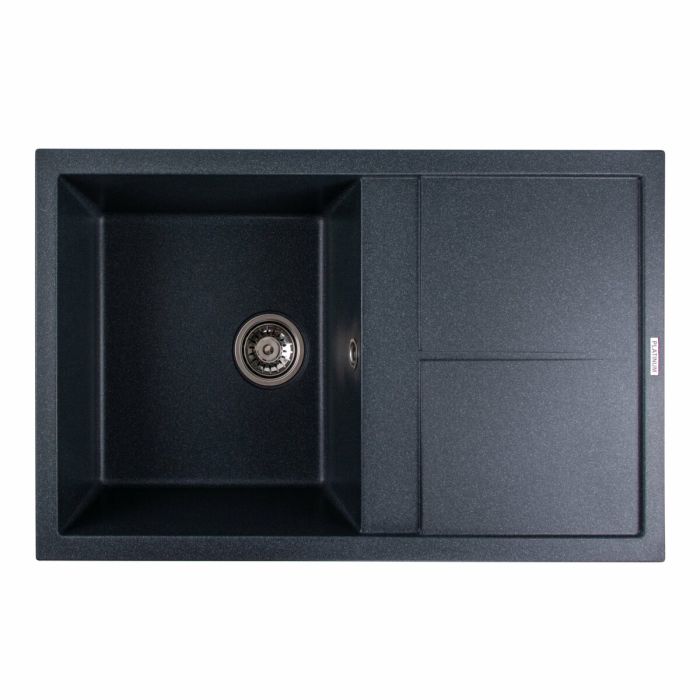 Гранитная мойка для кухни Platinum 7950 Selena матовая Антрацит, L