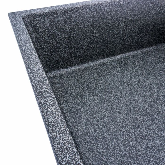 Гранитная мойка для кухни Platinum 8650 DIAMOND матовая (графит)