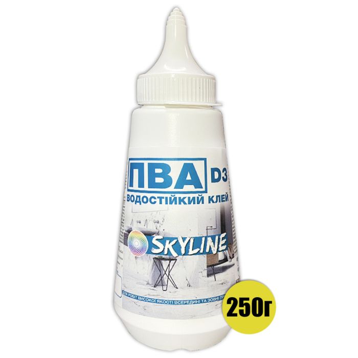 ПВА Клей прочный универсальный водостойкий D3 SkyLine 0.25 кг
