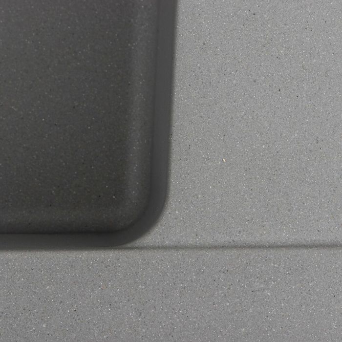 Гранитная мойка для кухни Platinum 6250 ZIRKONE матовый Серый металлик