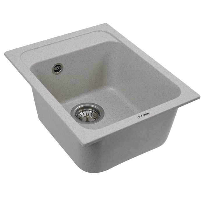 Гранитная мойка для кухни Platinum 4050 KORRADO матовая Топаз, ЦЕНТР