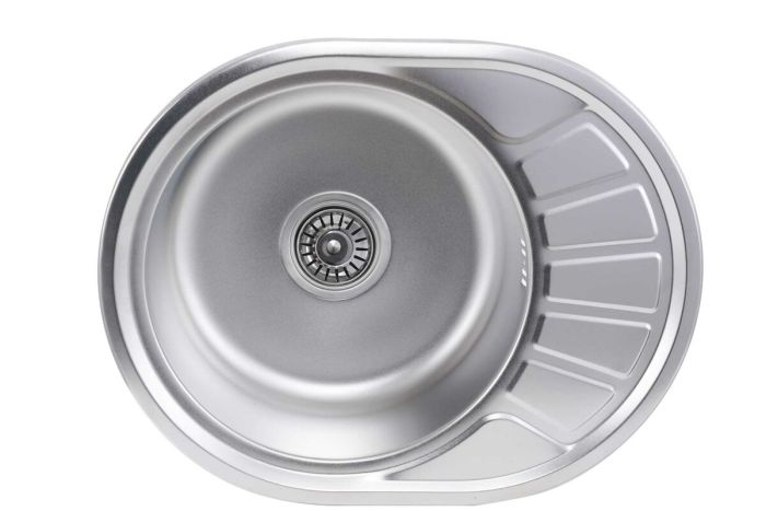 Кухонная мойка из нержавеющей стали Platinum САТИН 5745 (0,8/180 мм), R