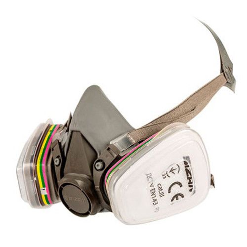 Полумаска серая PROMASK M 6200 ТПЕ+ABS, размер М