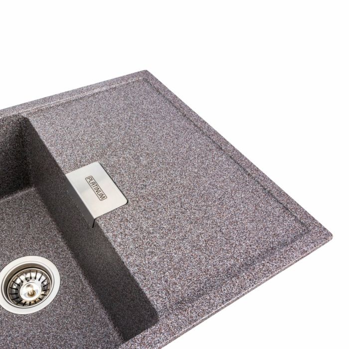 Гранитная мойка для кухни Platinum 8650 DIAMOND матовая (микс)