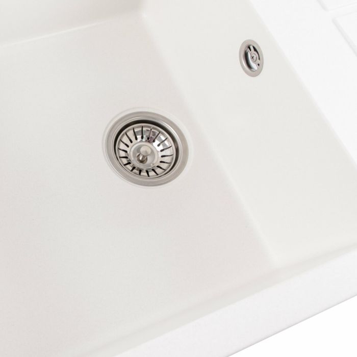 Гранитная мойка для кухни Platinum 7950 Selena матовая Белоснежная, R
