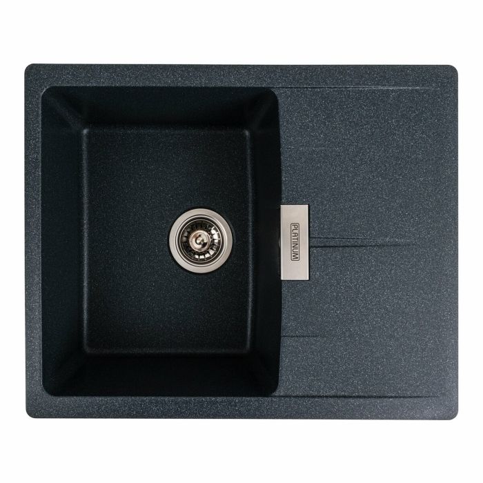 Гранитная мойка для кухни Platinum 6250 ZIRKONE матовый Антрацит, L