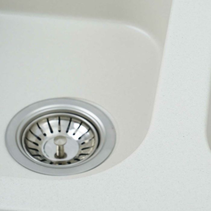 Гранитная мойка для кухни Platinum 7648W TWIN глянец Белая