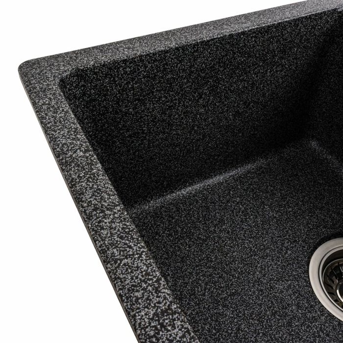 Гранитная мойка для кухни Platinum 6250 ZIRKONE матовый Графит