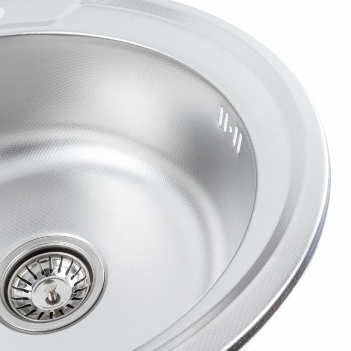 Кухонная мойка из нержавеющей стали Platinum ДЕКОР 490 (0,8/180 мм)