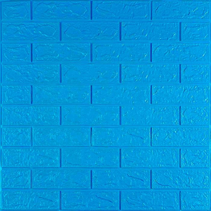3D панель самоклеющаяся кирпич Синий 700х770х3мм (003-3) SW-00000661