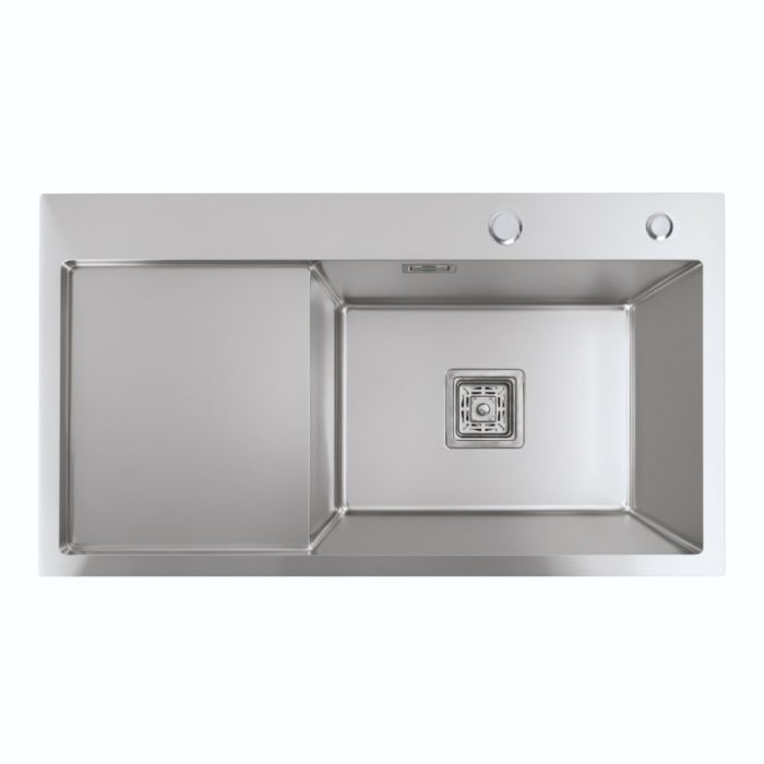 Мойка Platinum Handmade 780х430х220 R нержавеющая сталь (квадратный сифон, 3.0/1.0)