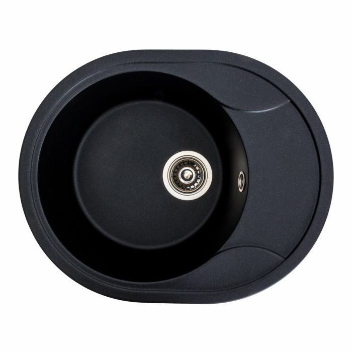 Гранітна мийка для кухні VALESO 5847 ONYX матова (чорний металік)