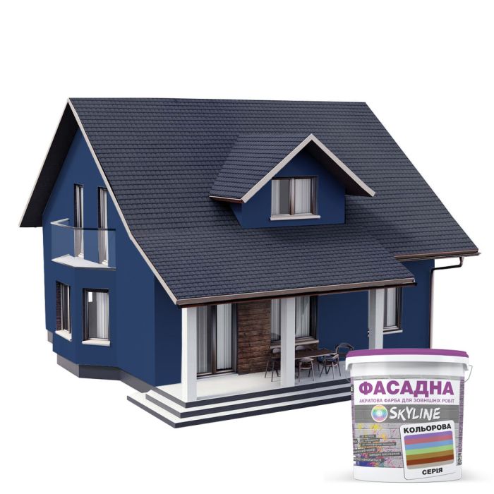 Краска Акрил-латексная Фасадная Skyline 5040-R90B (C) Глубина 1л