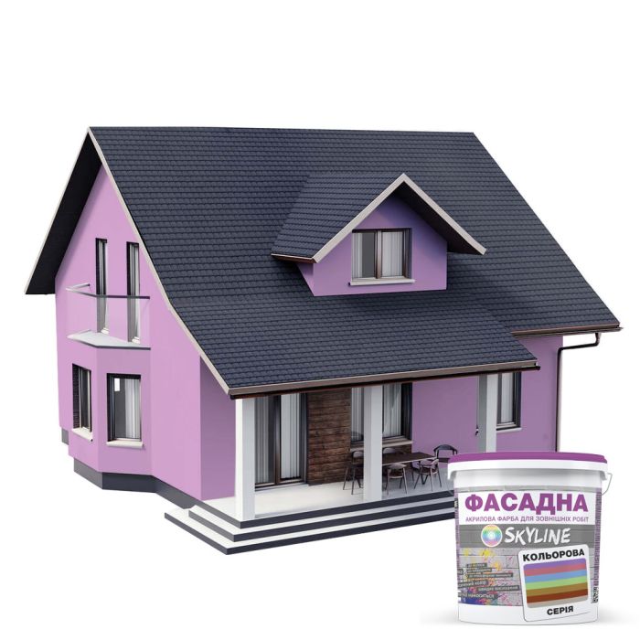 Краска Акрил-латексная Фасадная Skyline 1030-R40B Сиреневый 1л